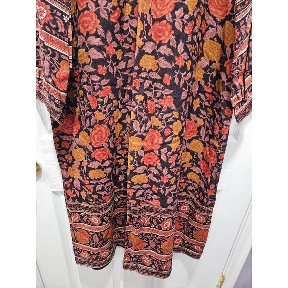 Vintage 70's Ritu Kumar Wool Viscose Maxi Dress for Roshafi Sz M - Picture 4 of 9